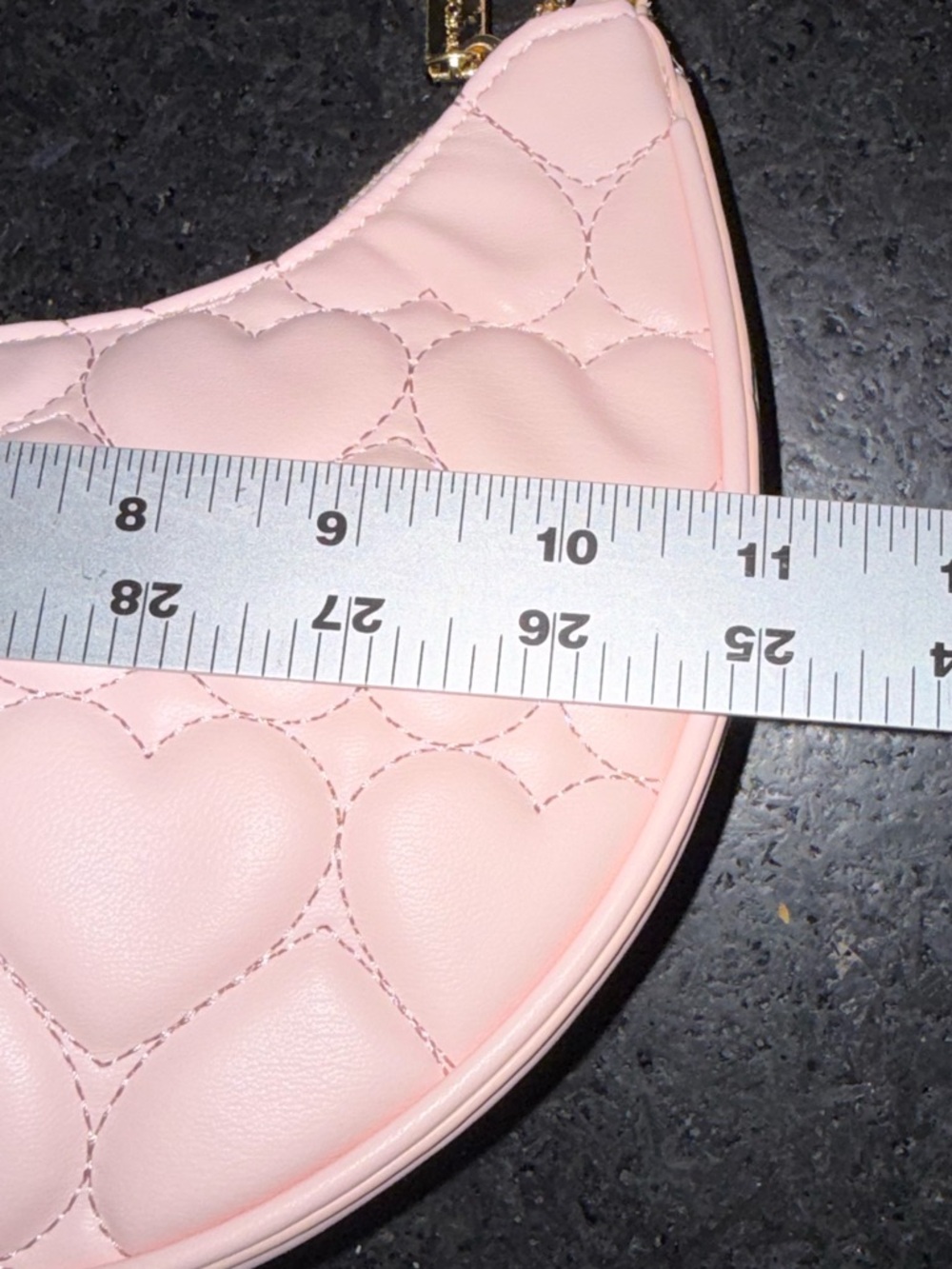 NEW Betsey Johnson Blush Pink Quilted Heart Shoulder Bag HOT STUFF CHILI PEPPER - Picture 9 of 11